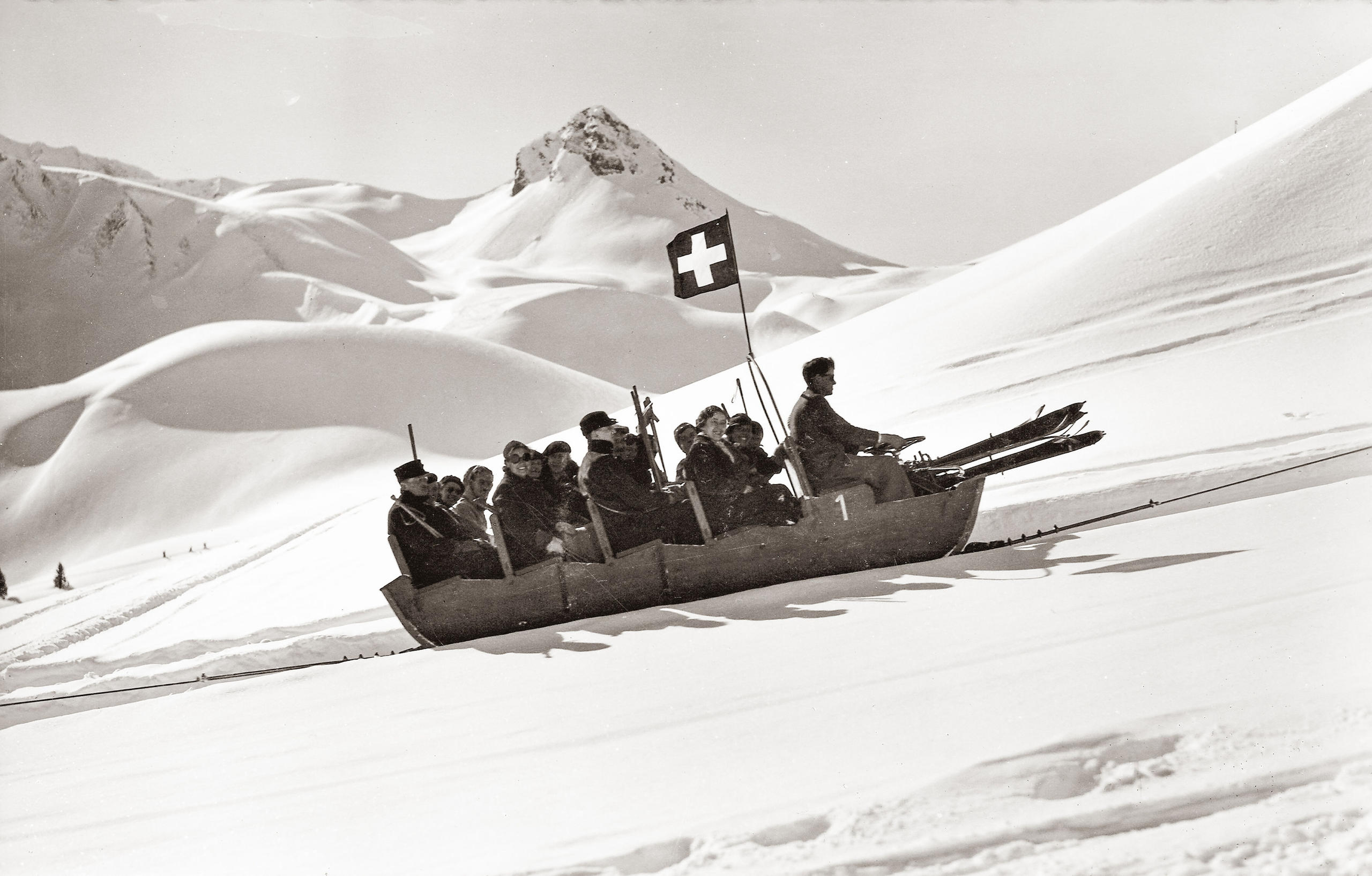 Antigos meios de transporte na neve