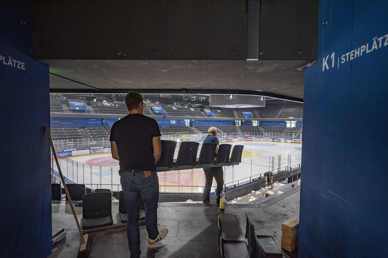 At the EV Zug hockey stadium