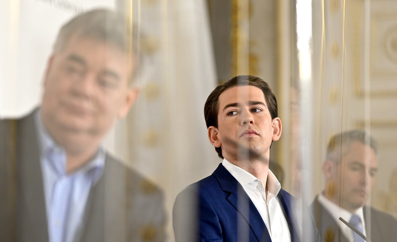 Un ritratto del cancelliere austriaco Sebastian Kurz