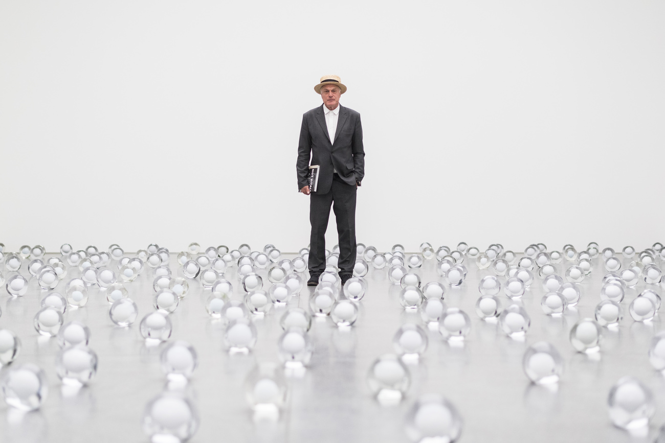 Not Vital in the middle of one of his installations