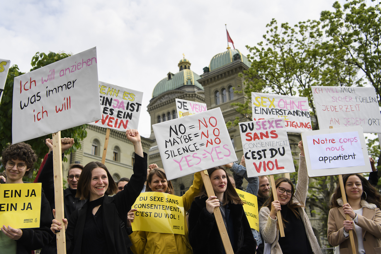 Demonstrierende Frauen