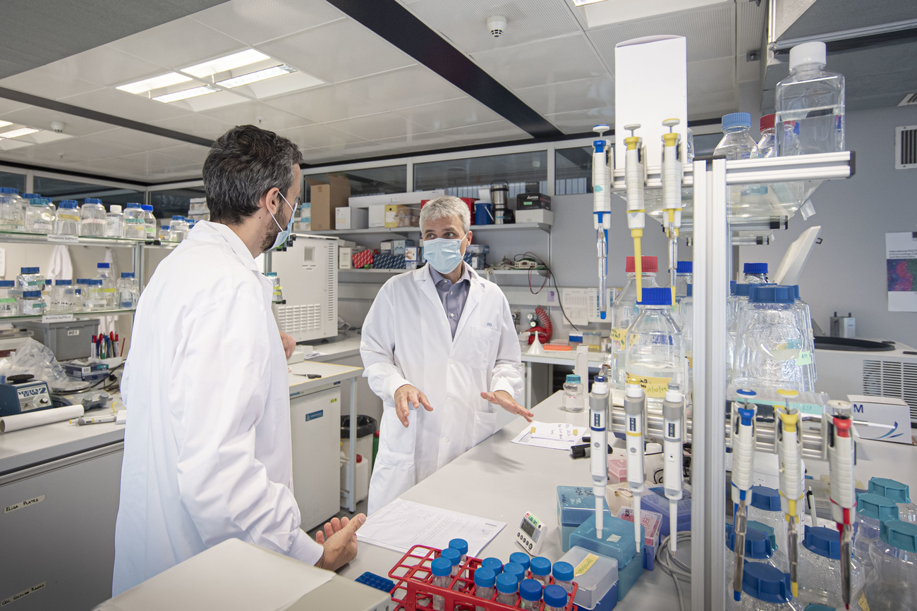 Researchers in a lab