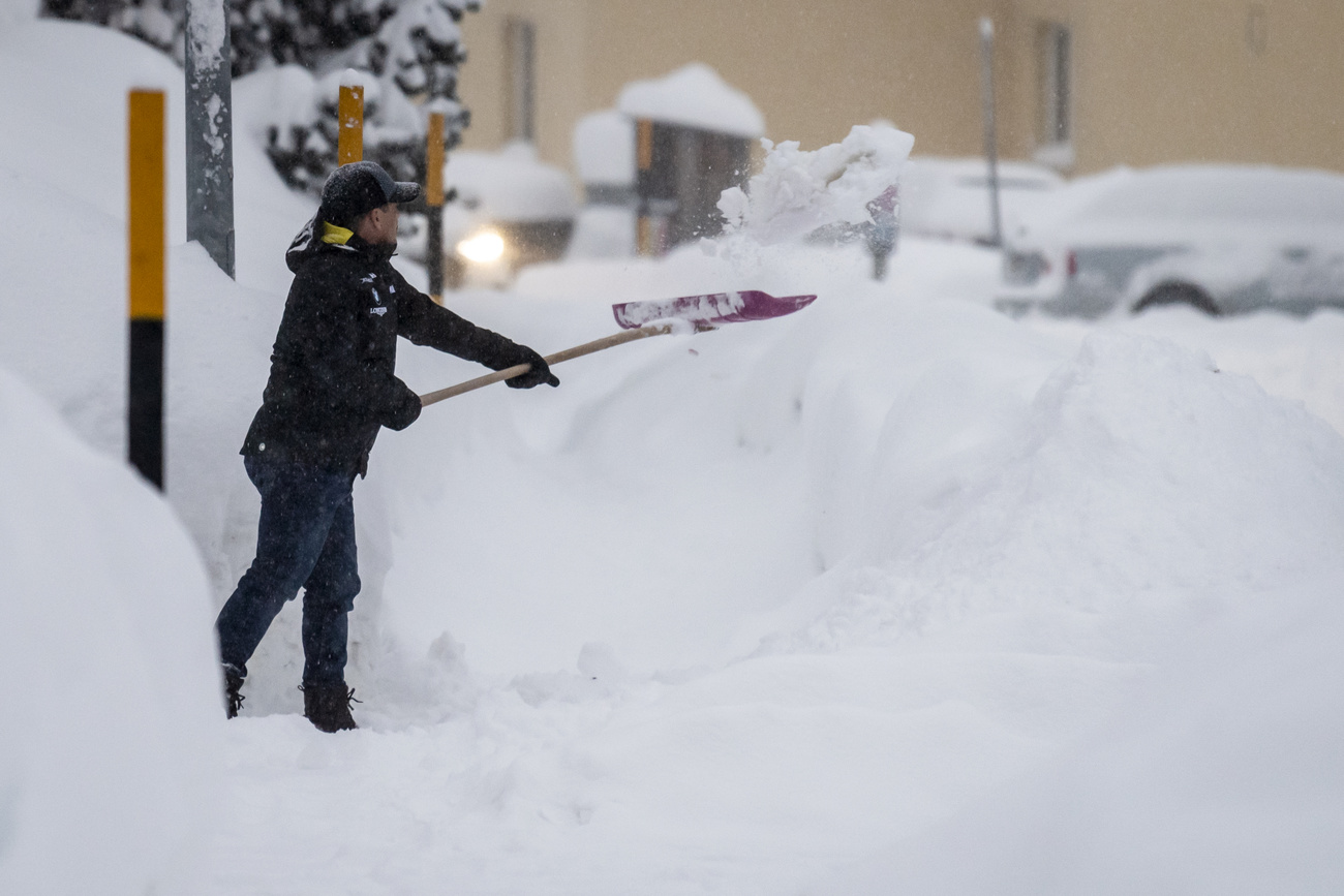 Man shovelling snow