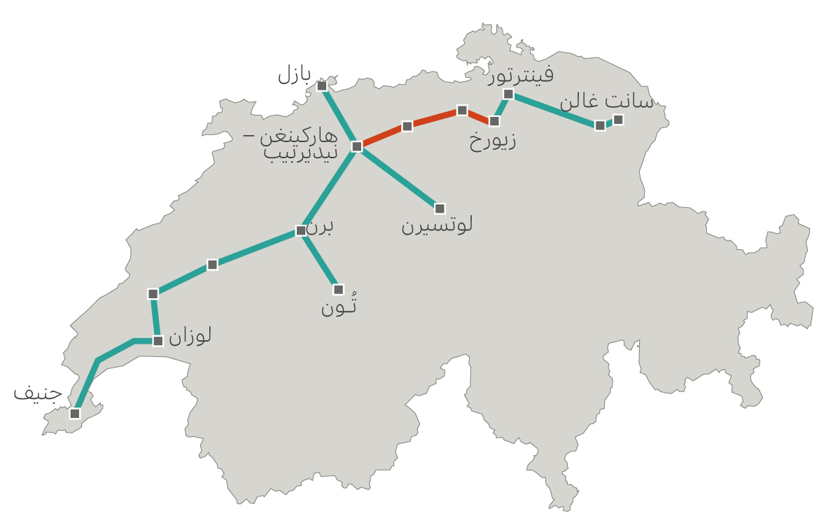 خارطة سويسرا