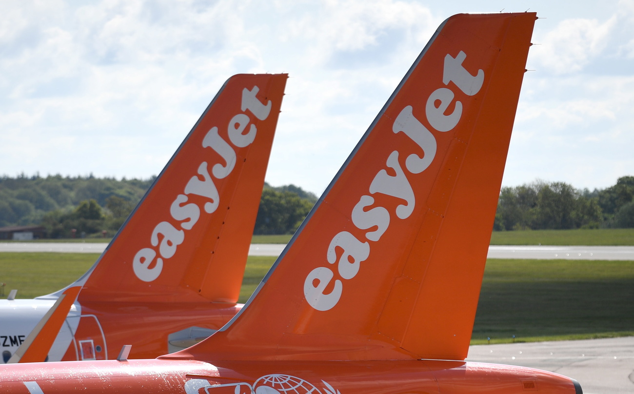 aviones de easyjet en tierra