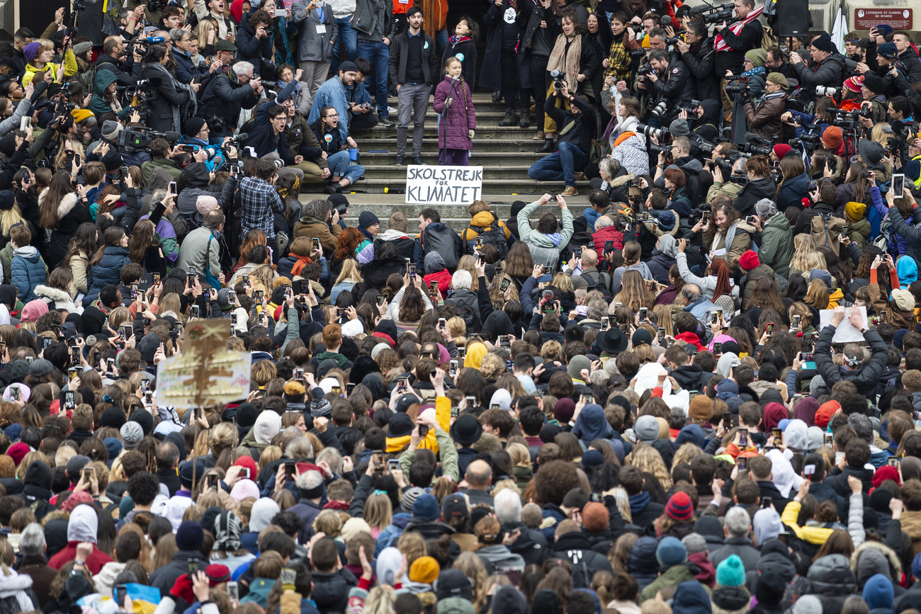 MAnifestación por el clima con Greta Thunberg