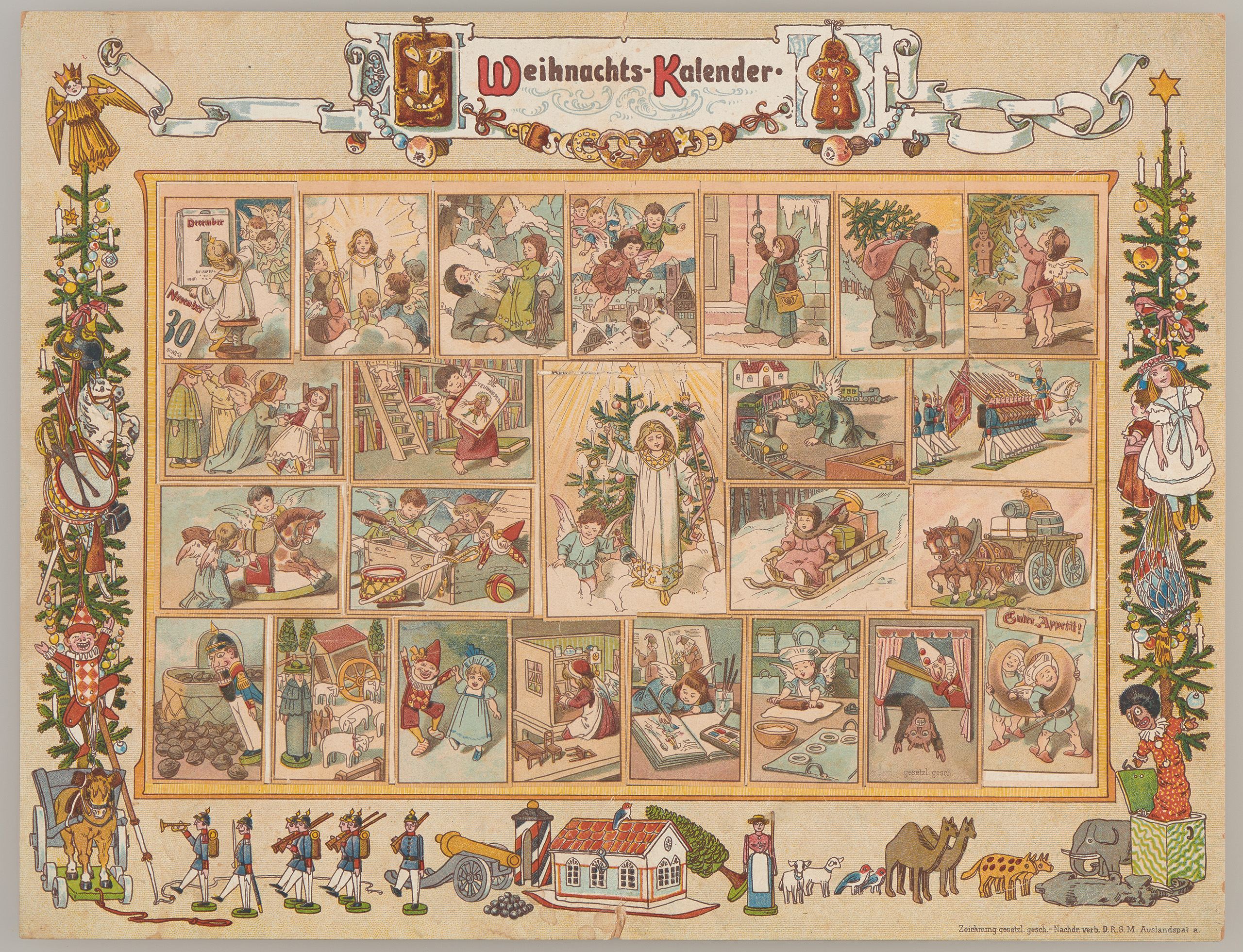 Antiguo calendario de Adviento