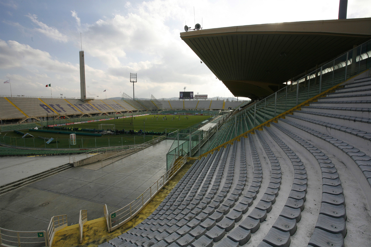 veduta all interno di uno stadio