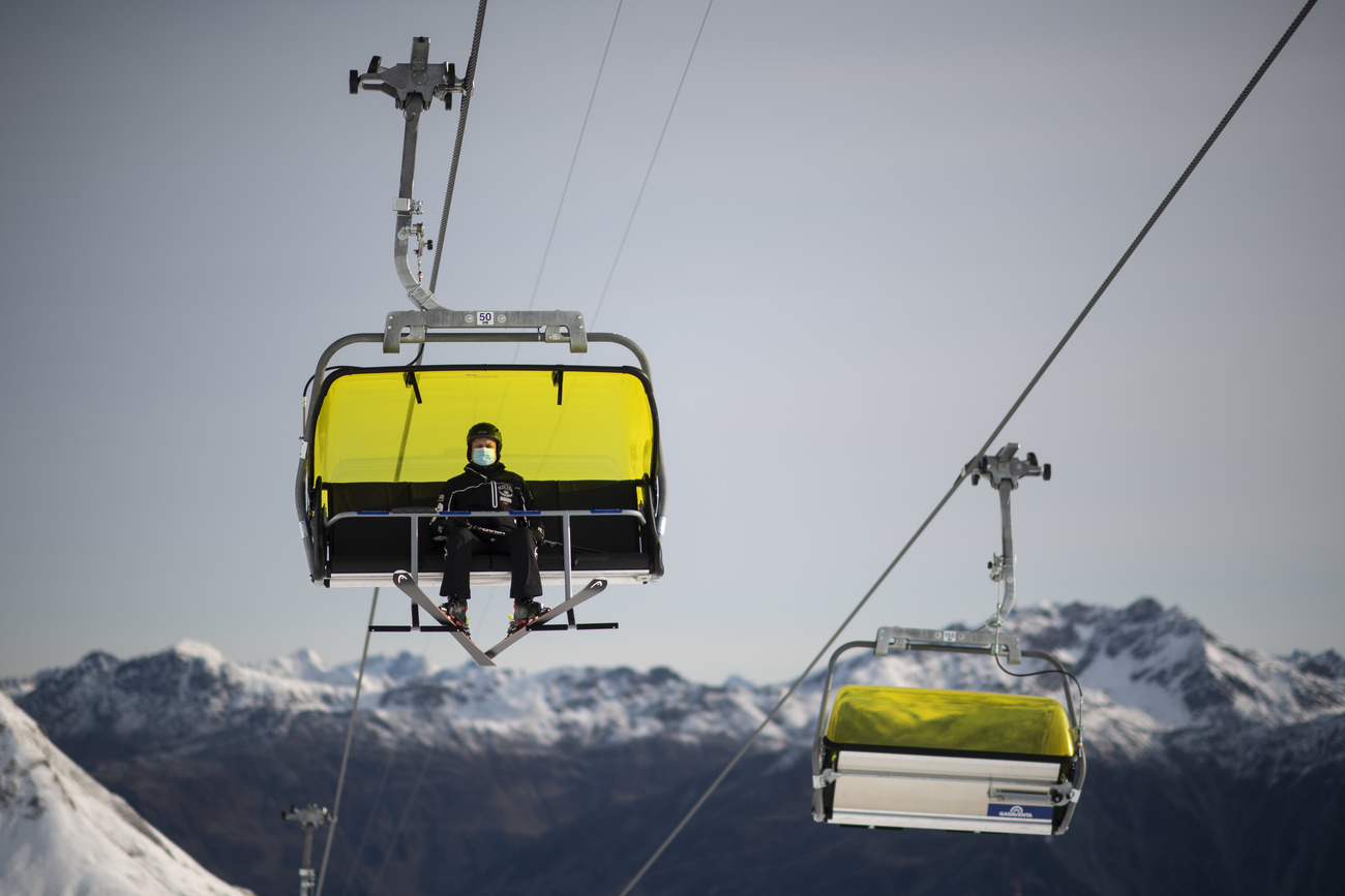 Skier on a chairlift