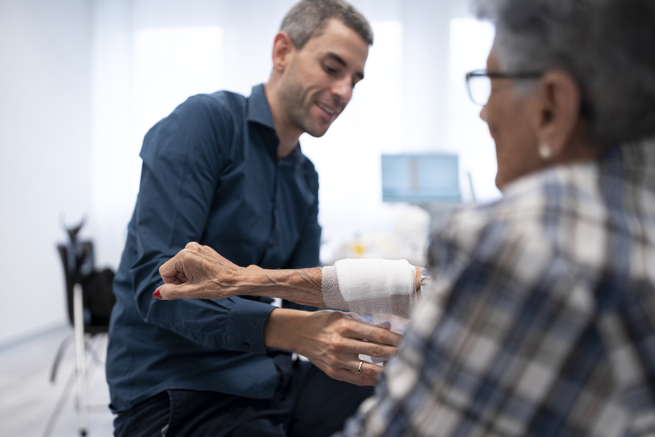 Doctor with patient