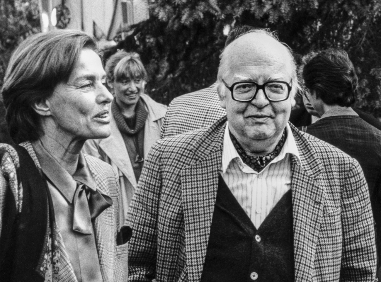 Charlotte Kerr e Friedrich Duerrenmatt ripresi nell agosto del 1990.