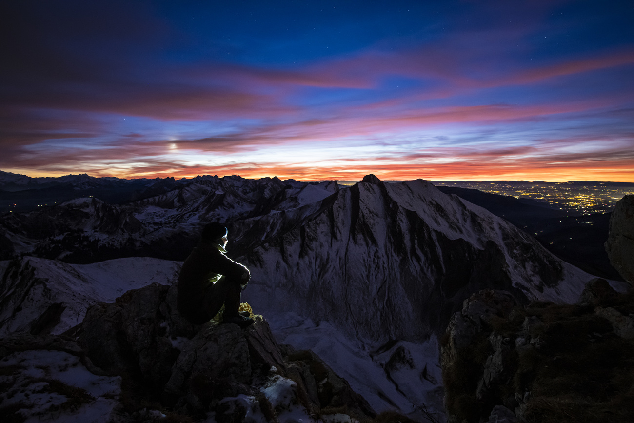 Sunset from the summit of Gantrisch Mountain