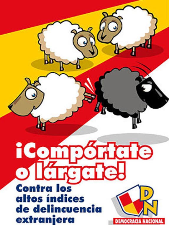 Spanische Version des Schaf Plakates