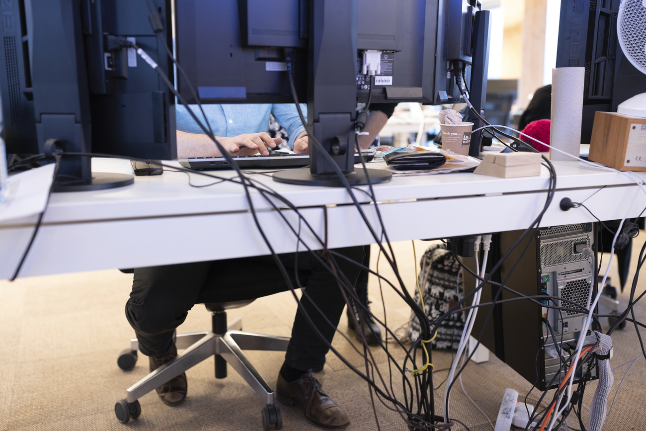 computer and desk