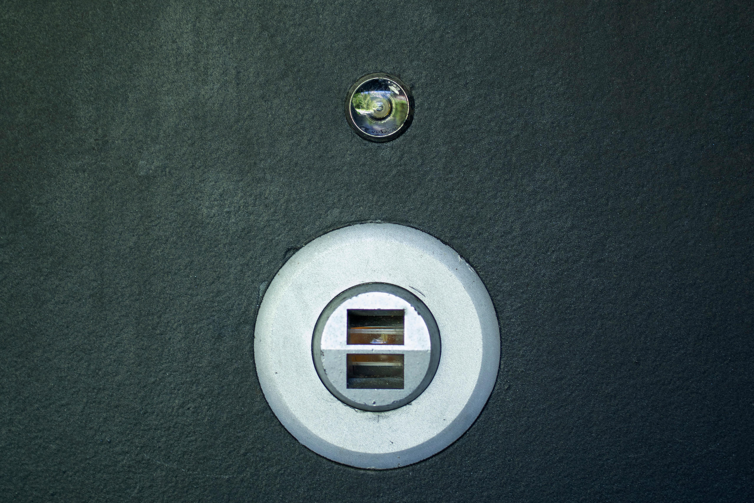 Spyhole in door