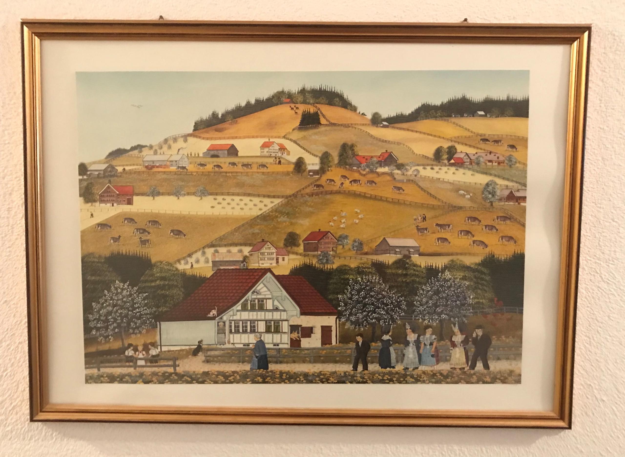 Bild eines Gemäldes, das die Appenzeller Landschaft zeigt