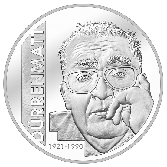 Dürrenmatt en moneda de plata