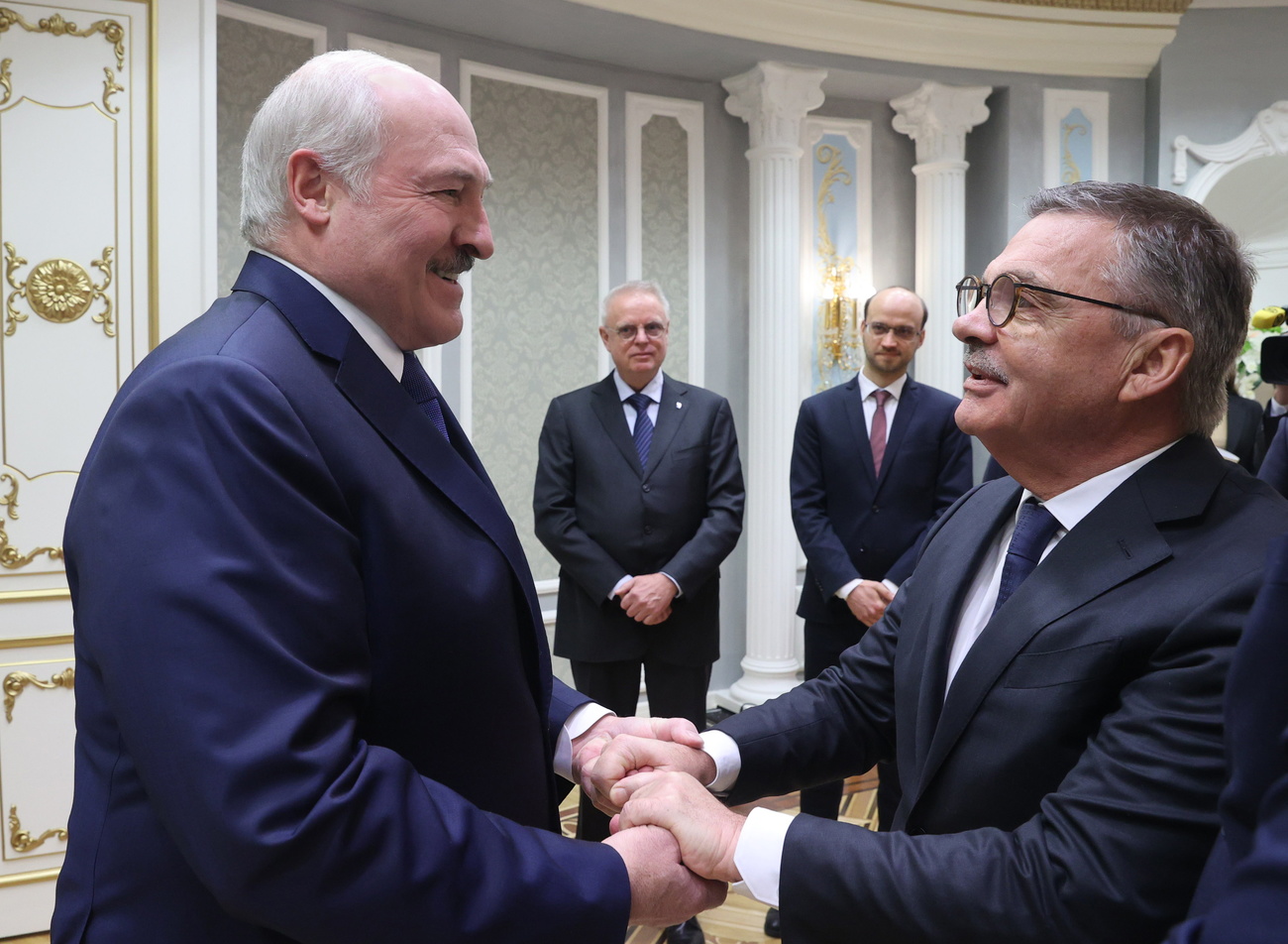President Lukashenko and IICF president Fasel