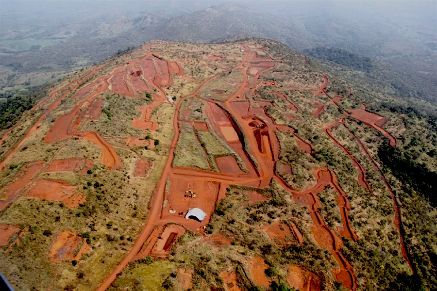 Vue aérienne d une mine