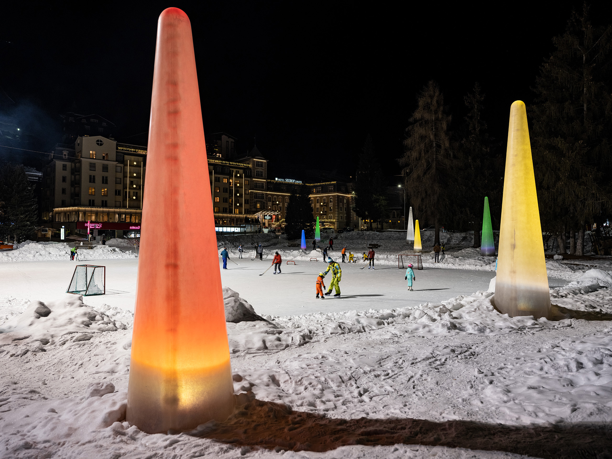 Eisfeld in der Nacht