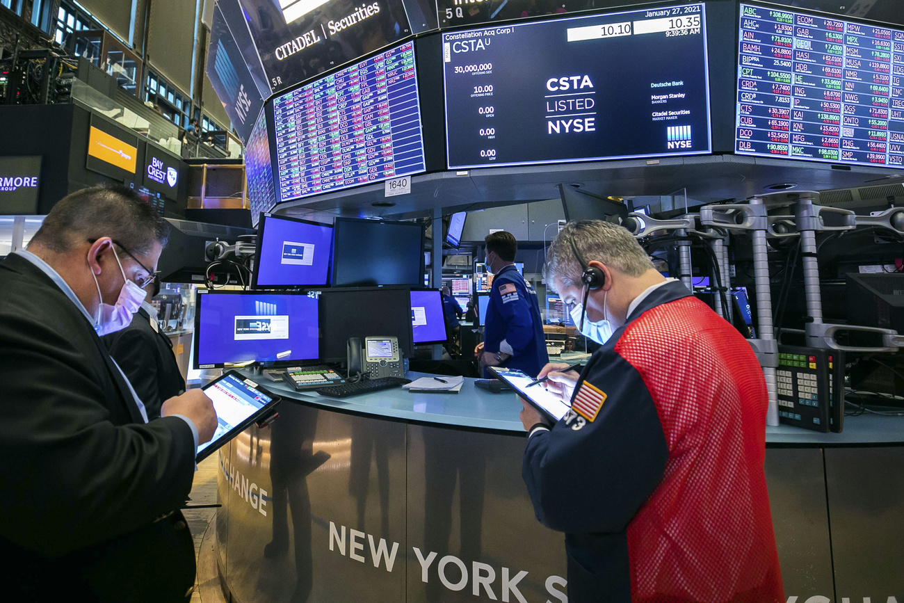 Operatori finanziari alla borsa di New York.