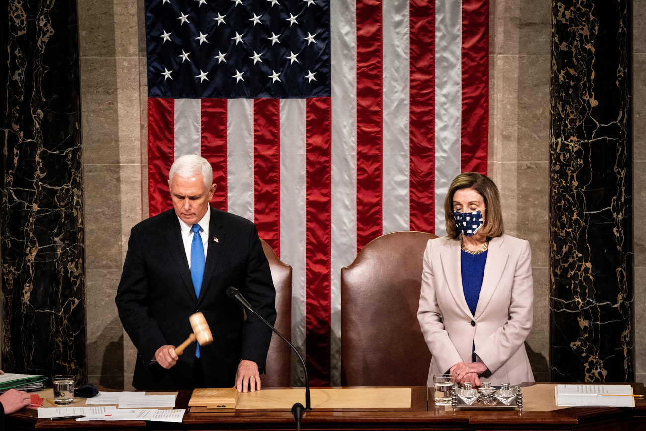 I presidenti di Senato e Camera Mike Pence e Nancy Pelosi