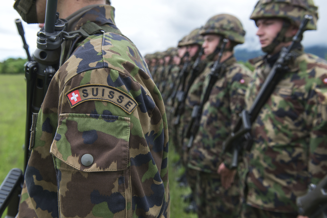 Swiss army recruits