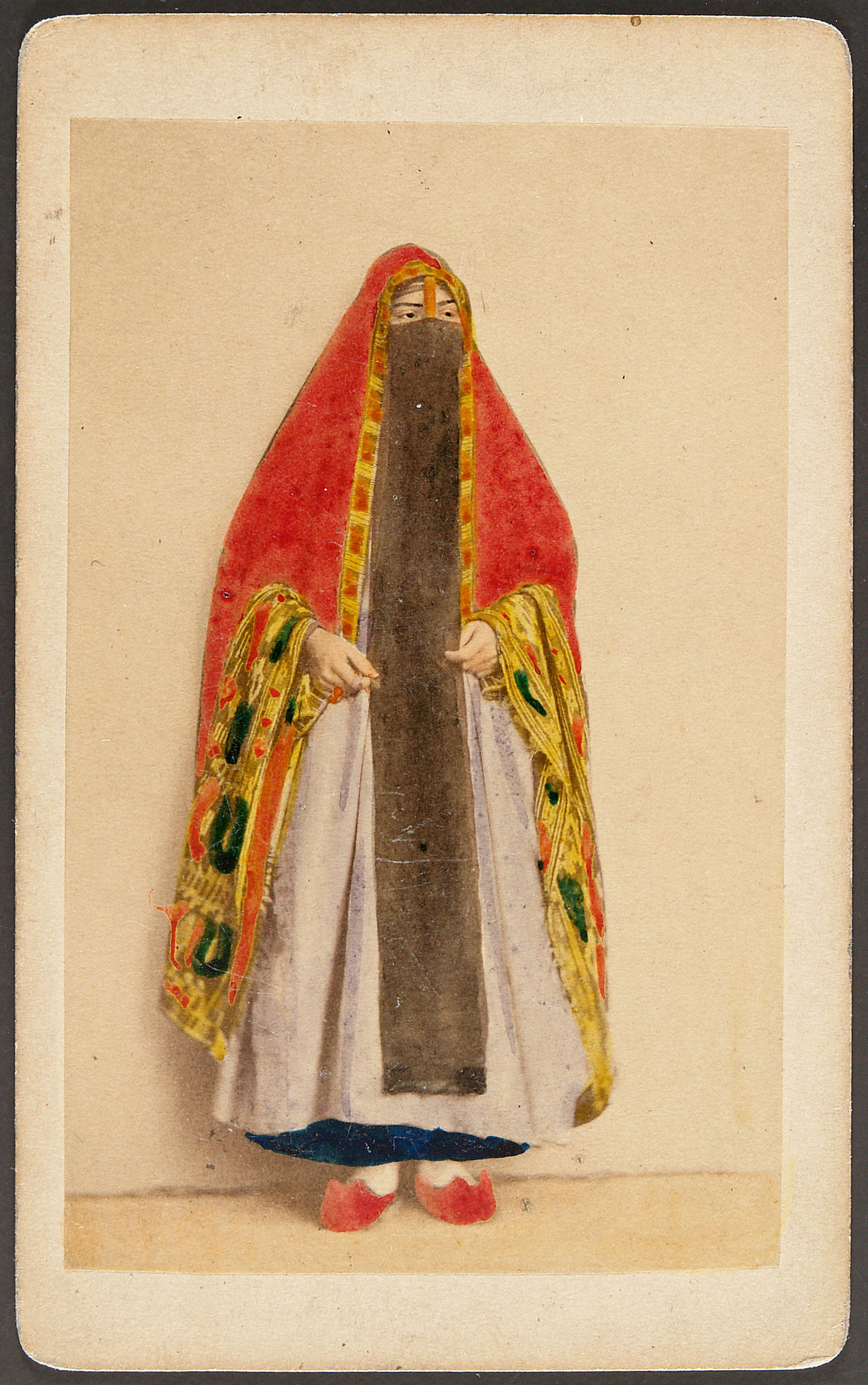Jeune fille arabe voilée, Veiled young Arab girl, Wilhelm Hammerschmidt, Egypt, before 1869.