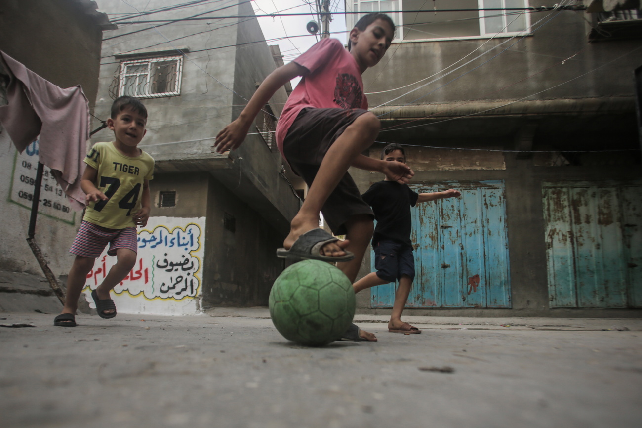 foot de rue en Palestine