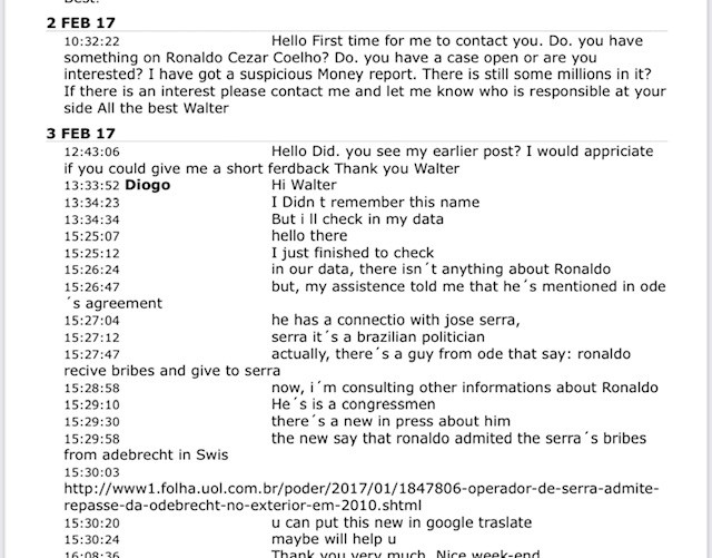 Telegram transcript