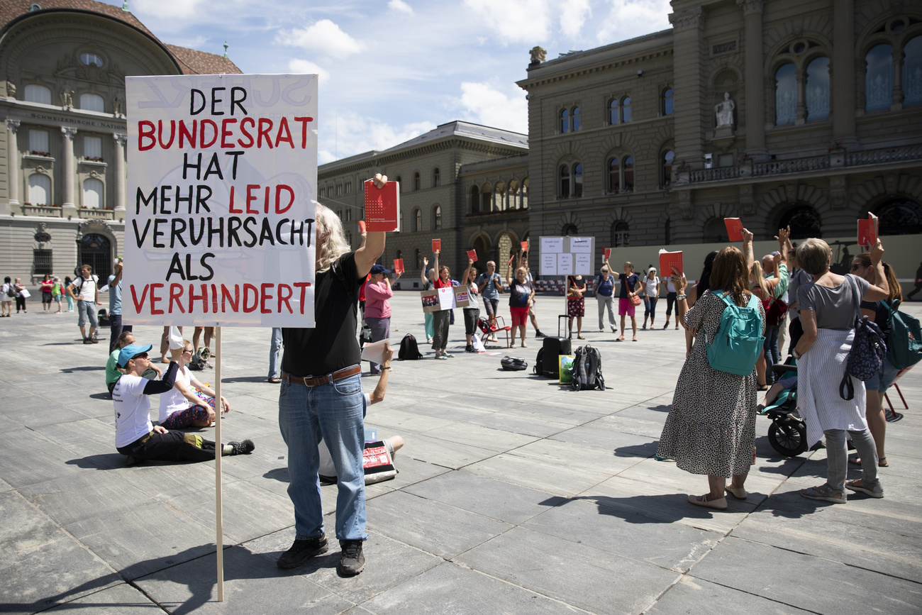 Anti- Covid lockdown demonstrators