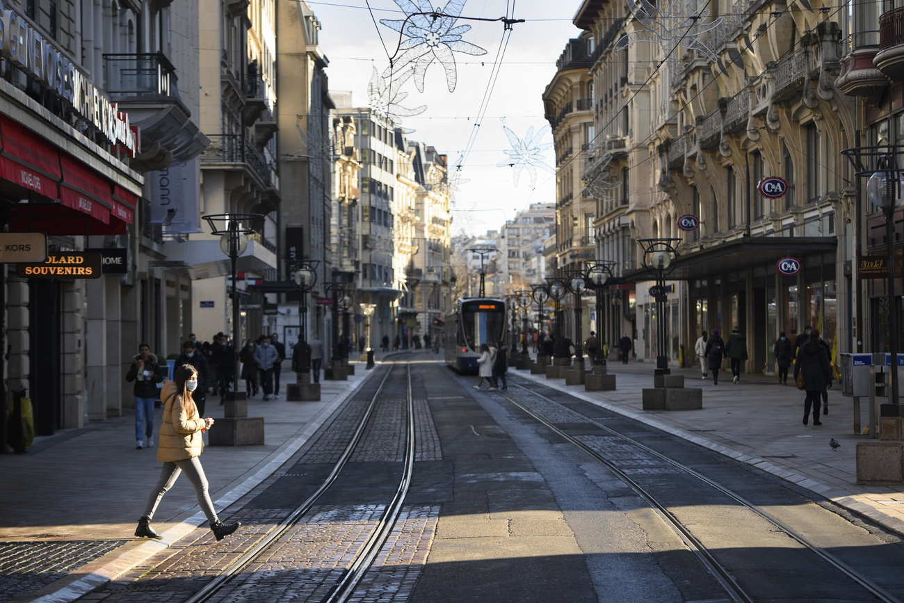 A view of central Geneva on January 18.