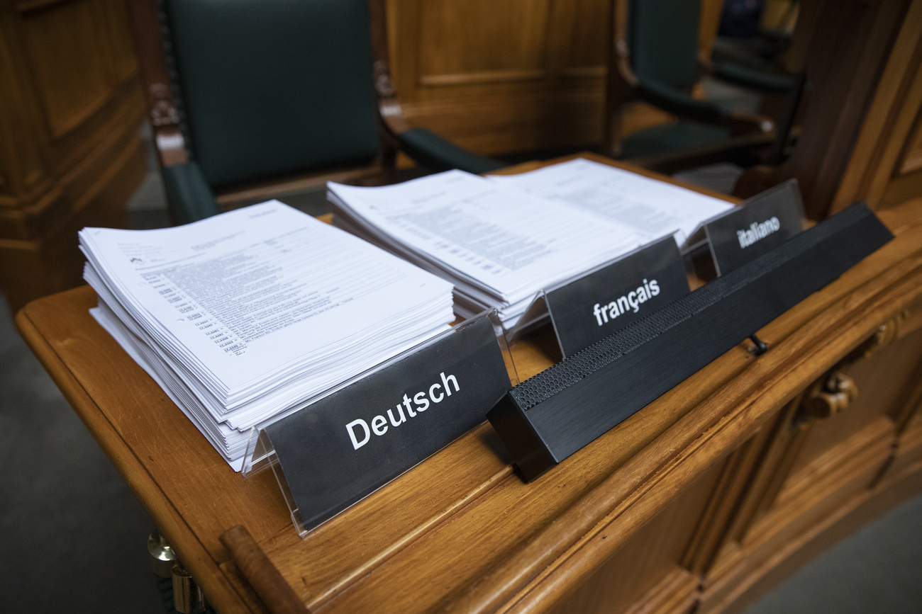 Des documents en allemand, français et italien