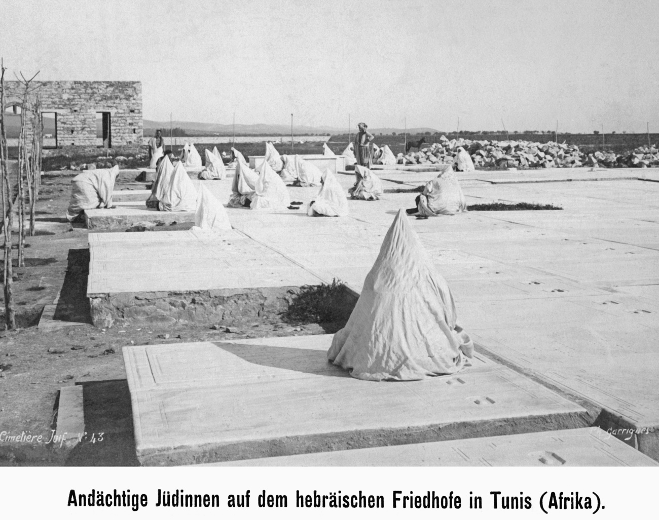 Mulheres judias no cemitério israelita de Túnis (Tunisia), 1908.