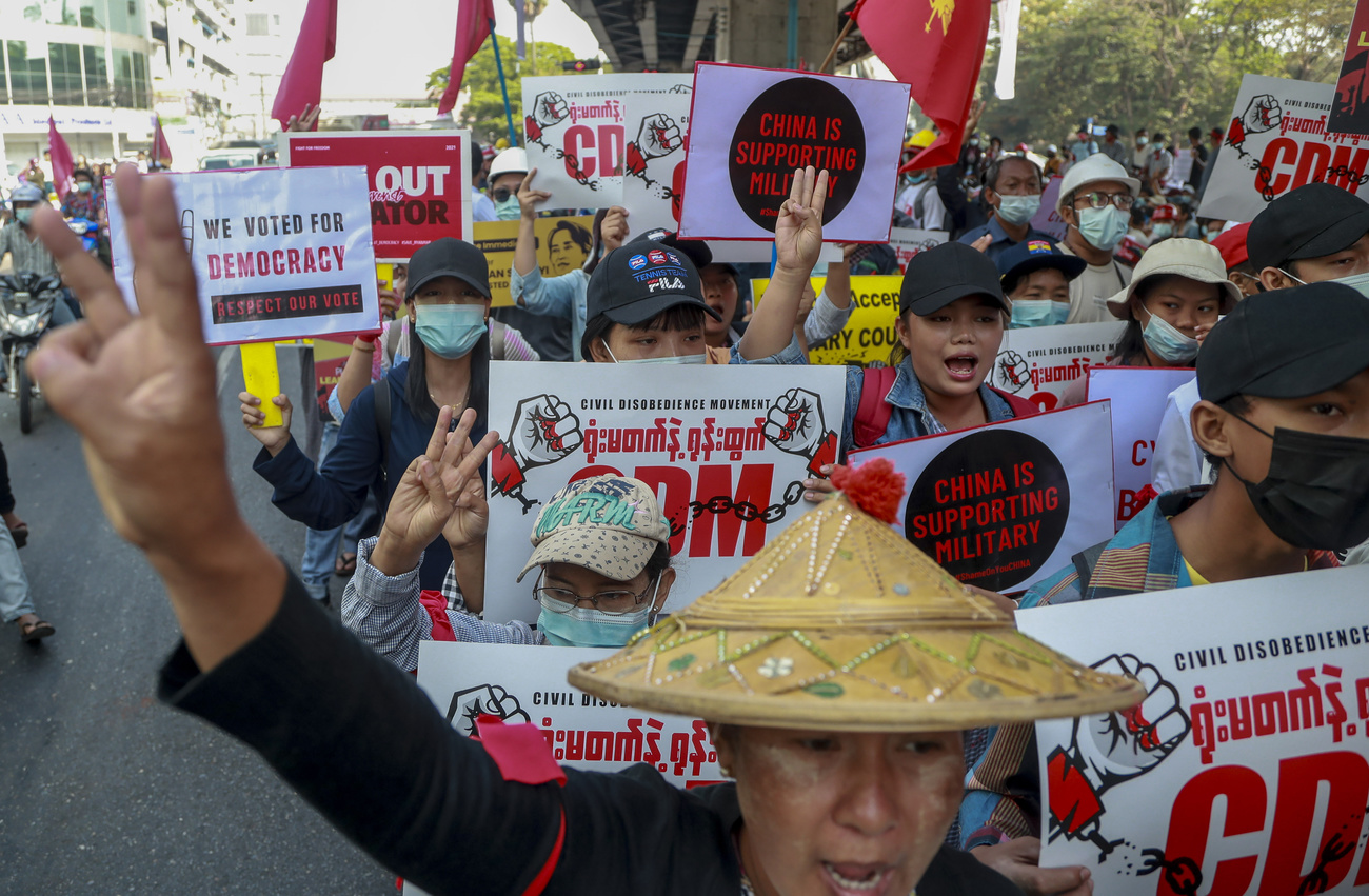 Protest in Myanmar