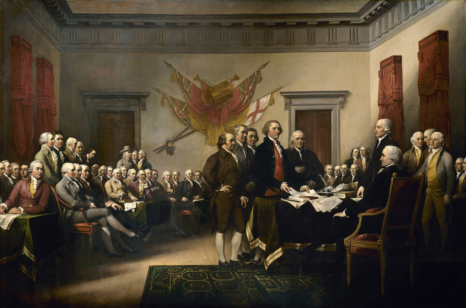 Tableau représentant la Déclaration d indépendance des Etats-Unis