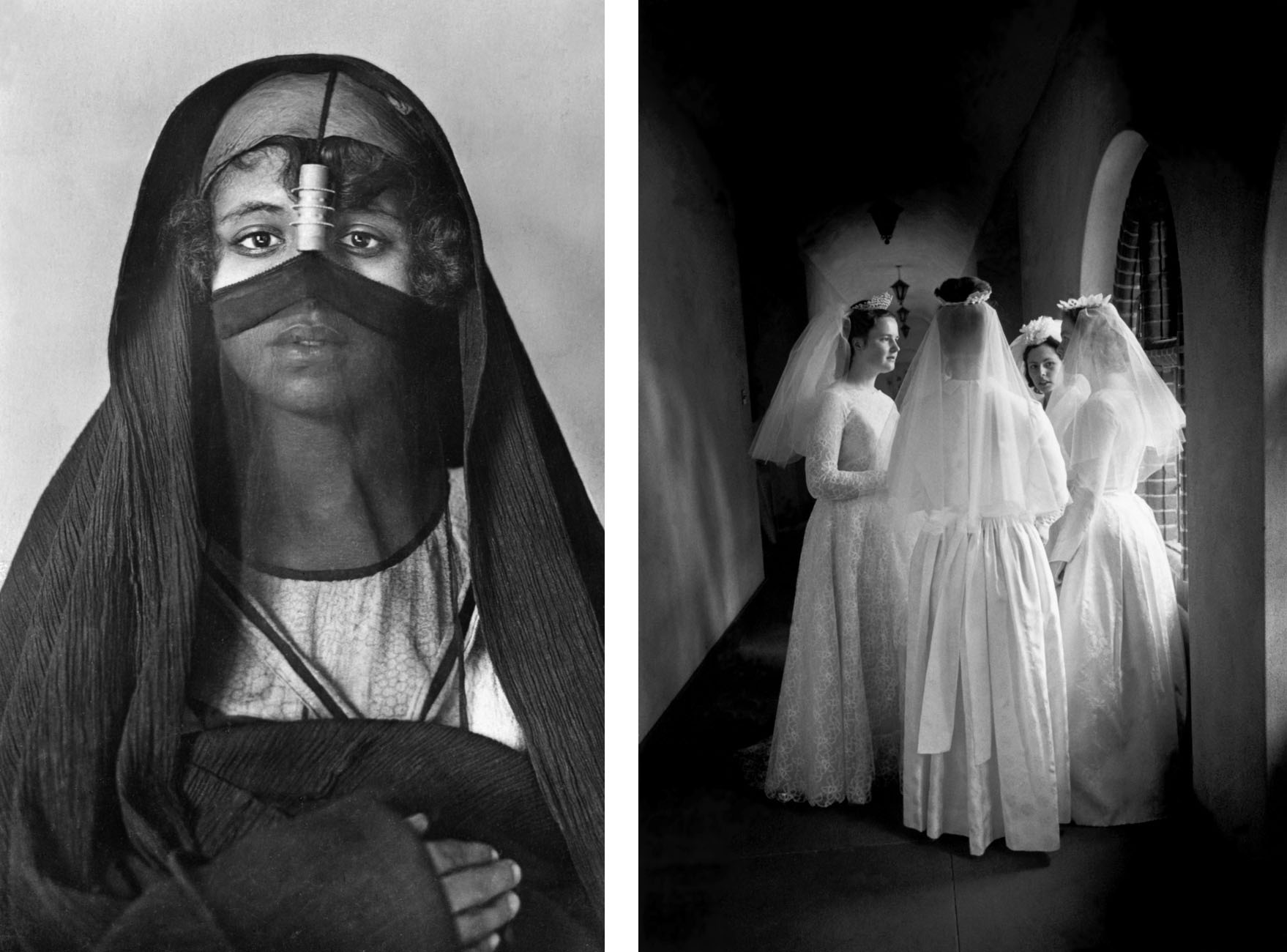 Women who wear the veil, left an Egyptian woman, left; Brides of Christ