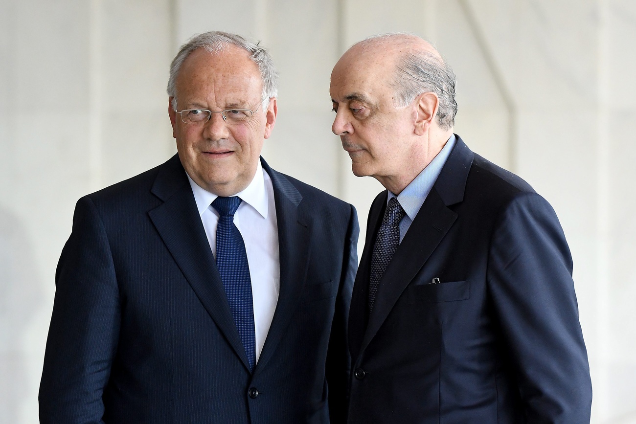 José Serra receives the Swiss president in Brasilia