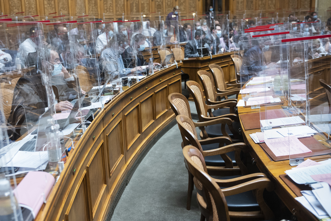 Empty chairs in the House of Representatives