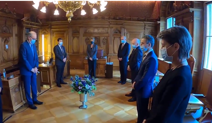 I consiglieri federali commemorano le vittime del Covid-19.