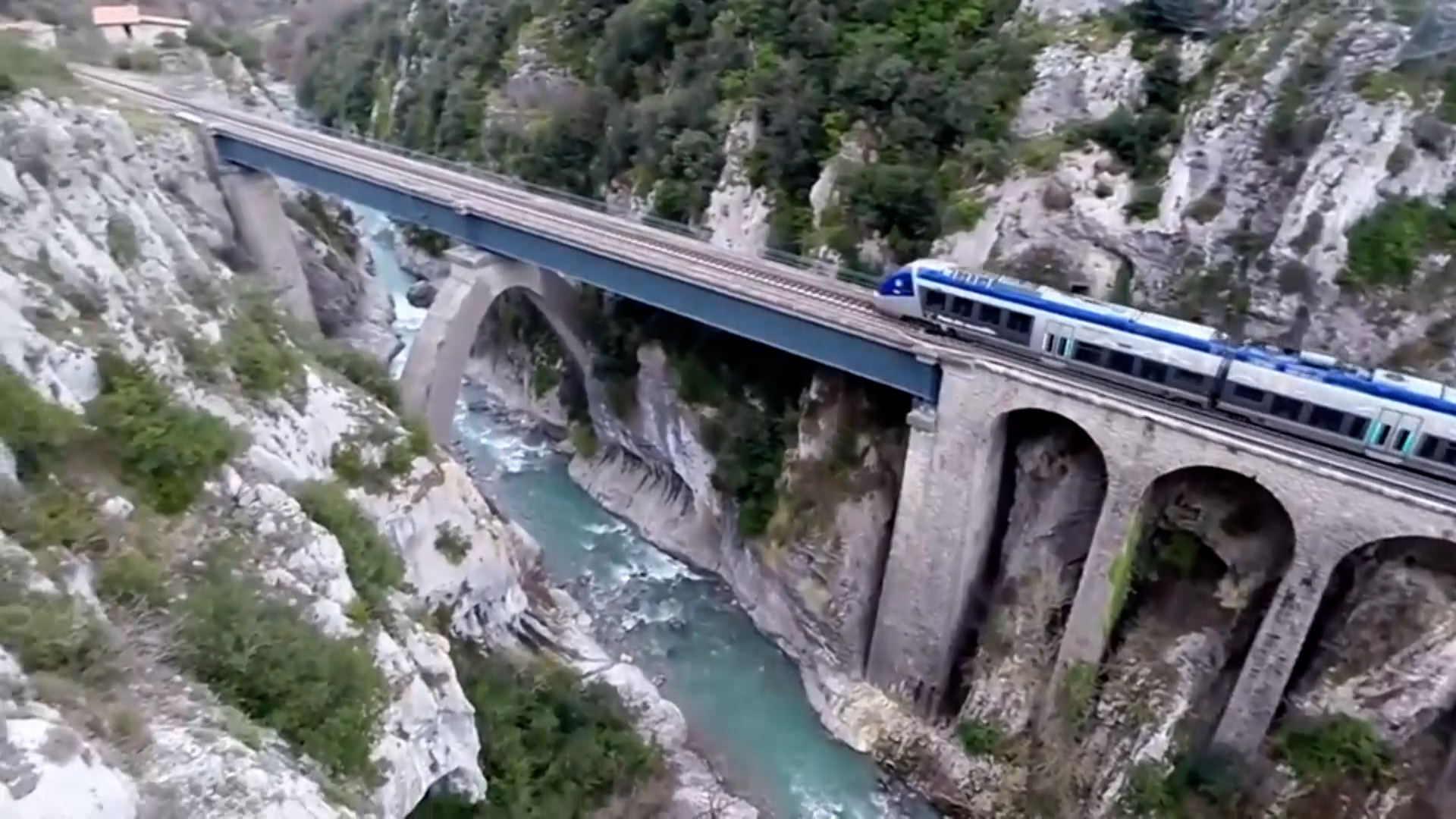 treno su un viadotto