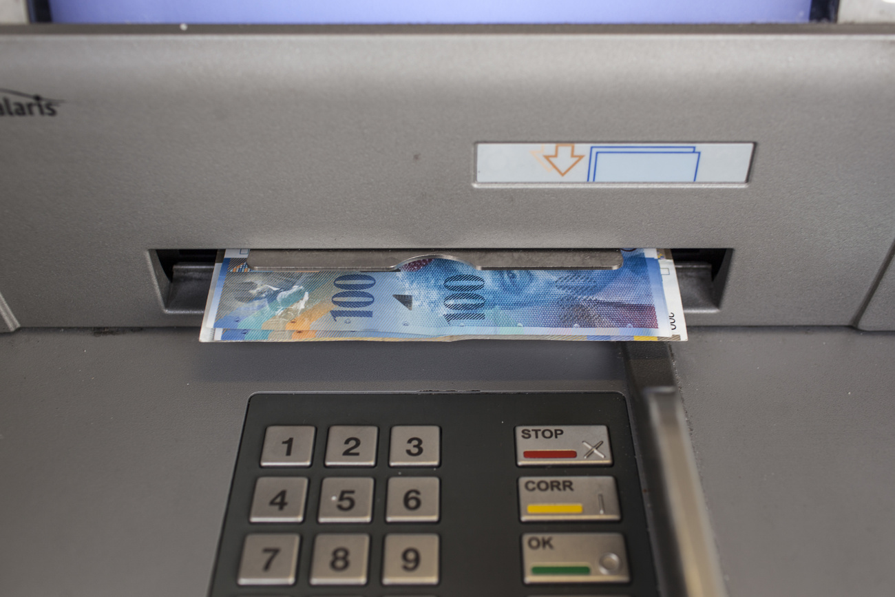 ATM in use