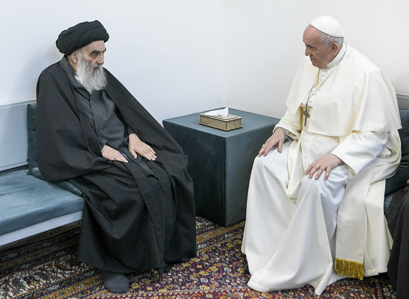 Papa Francesco e l ayatollah al-Sistani a Najaf
