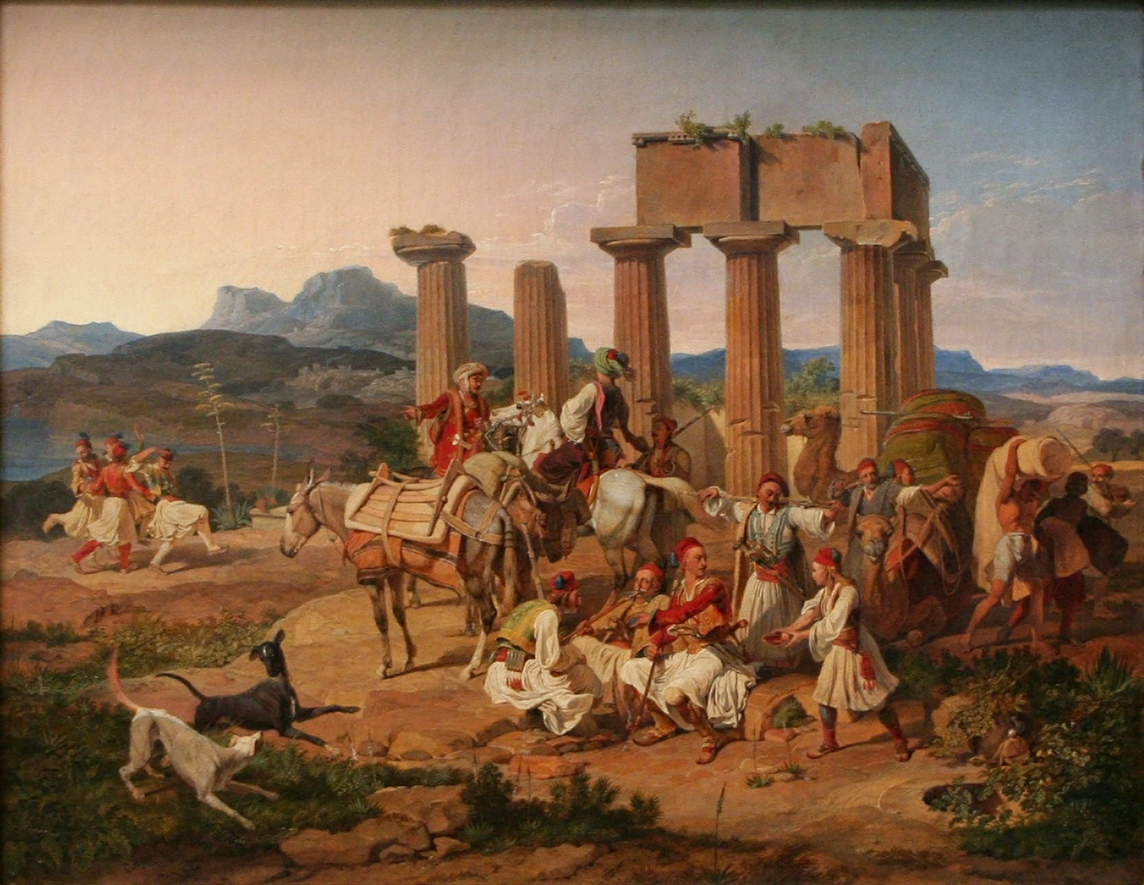 Karl von Heideck: Palikaren vor dem Tempel von Korinth