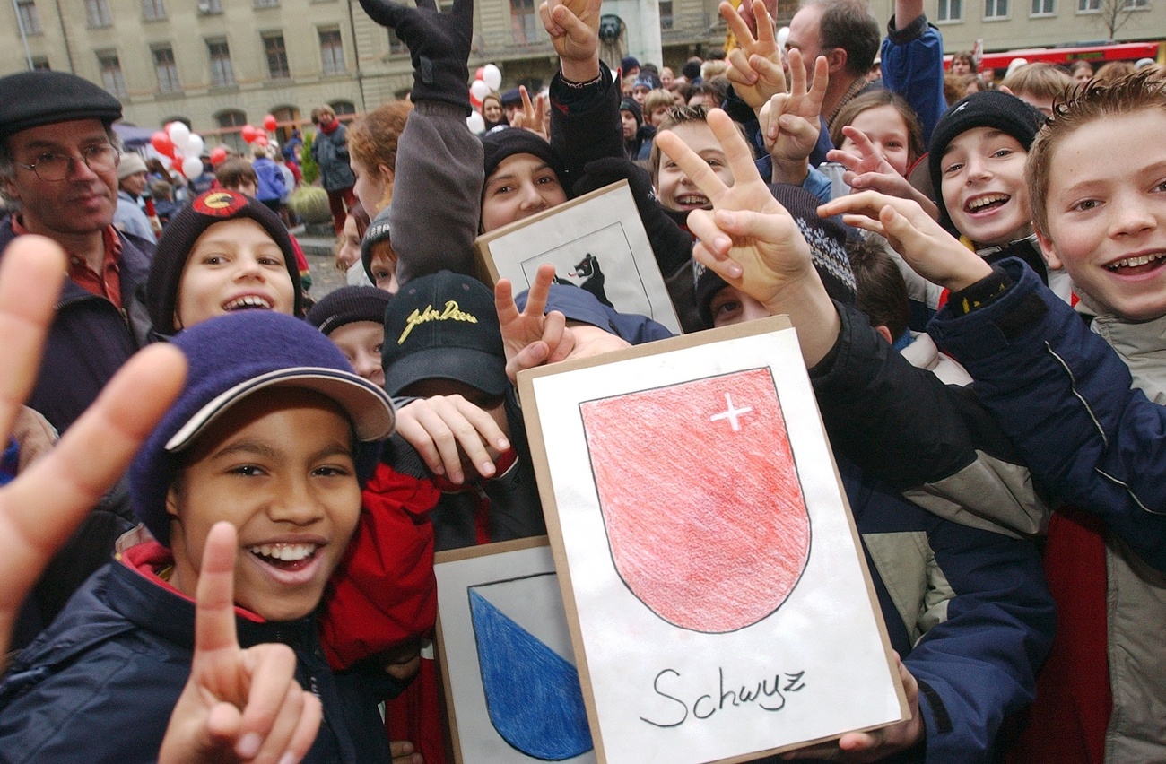 Foule d enfants.