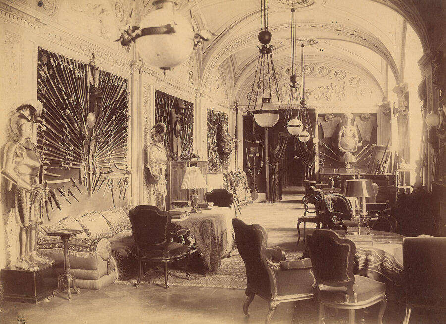 Altes Foto eines Interieurs in Sankt Petersburg