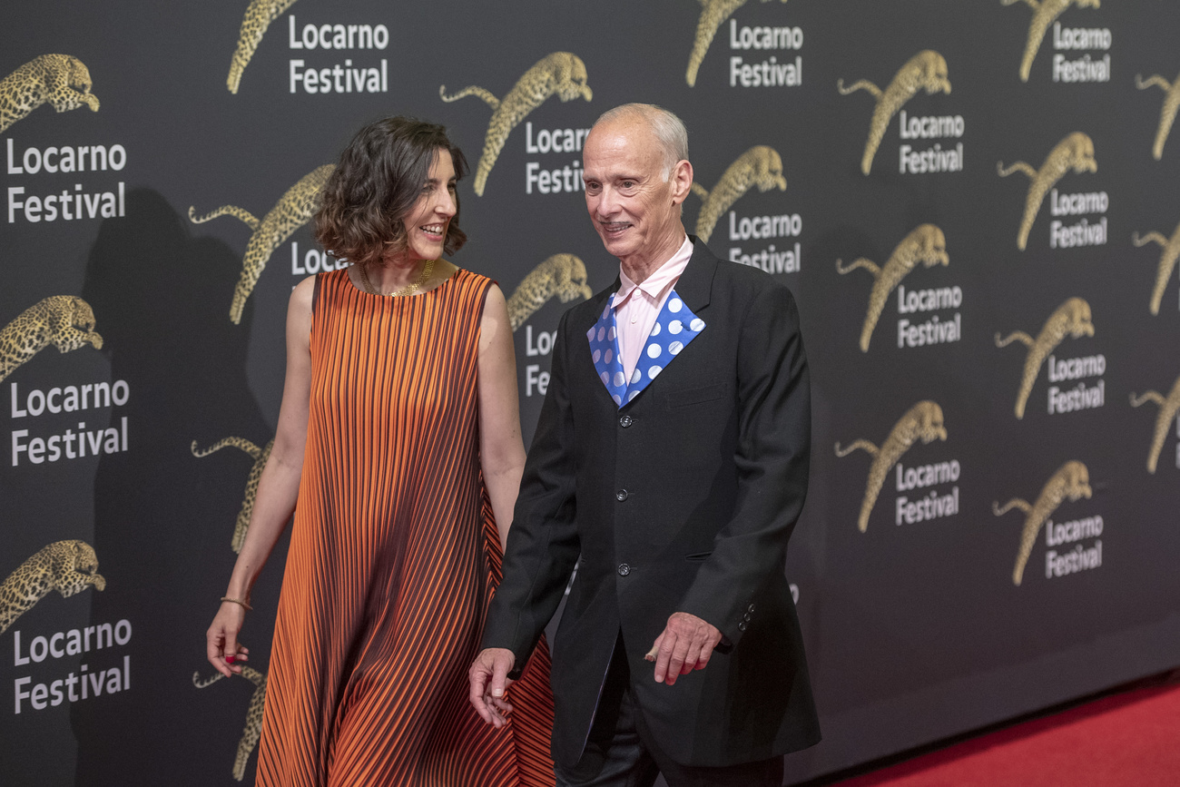 Former Locarno director Lili Hinstin with filmmaker John Waters