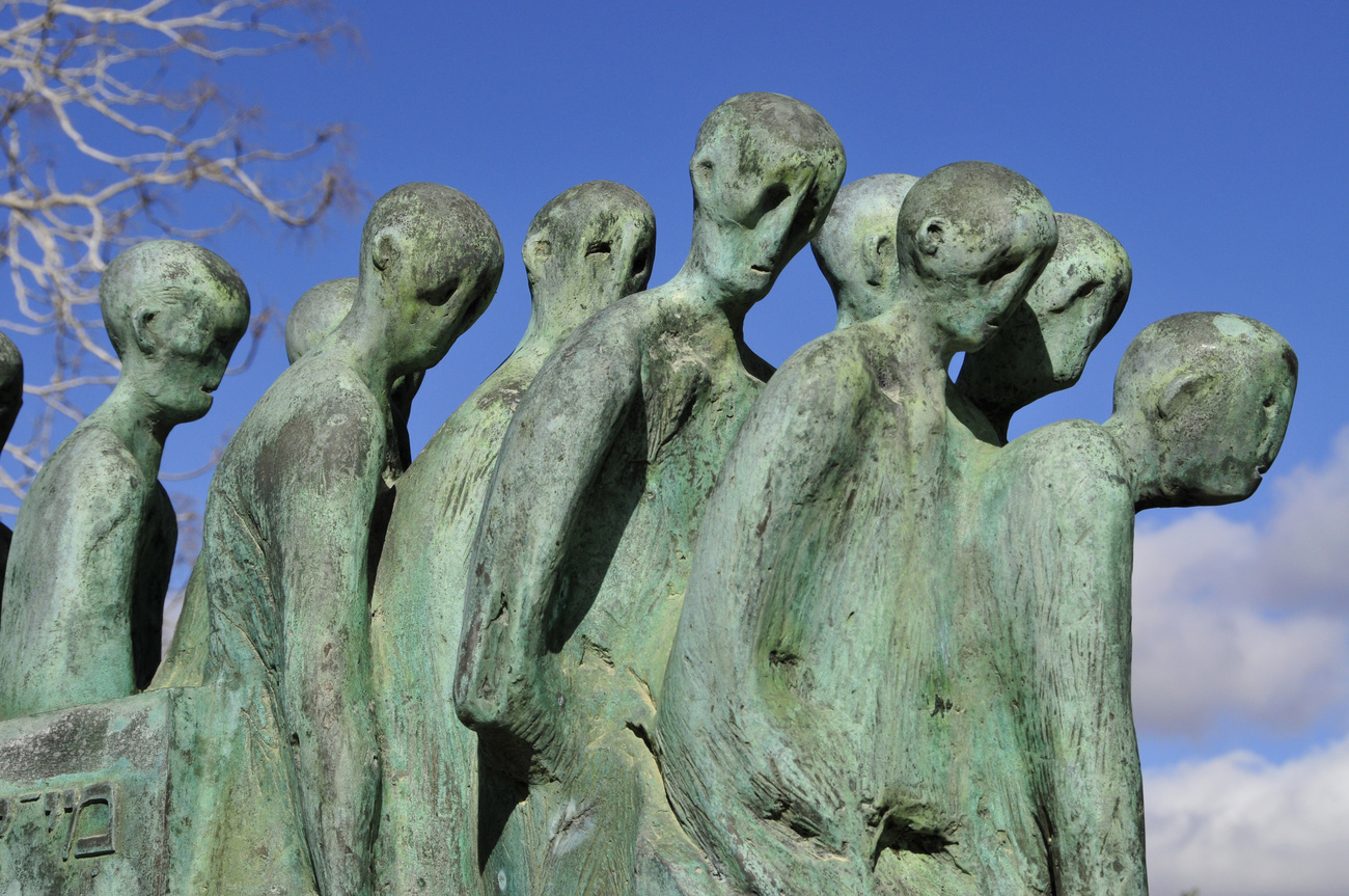 Skulptur von jüdischen Gefangegnen