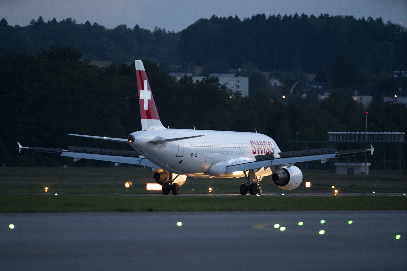 Aereo di Swiss all aeroporto di Zurigo.