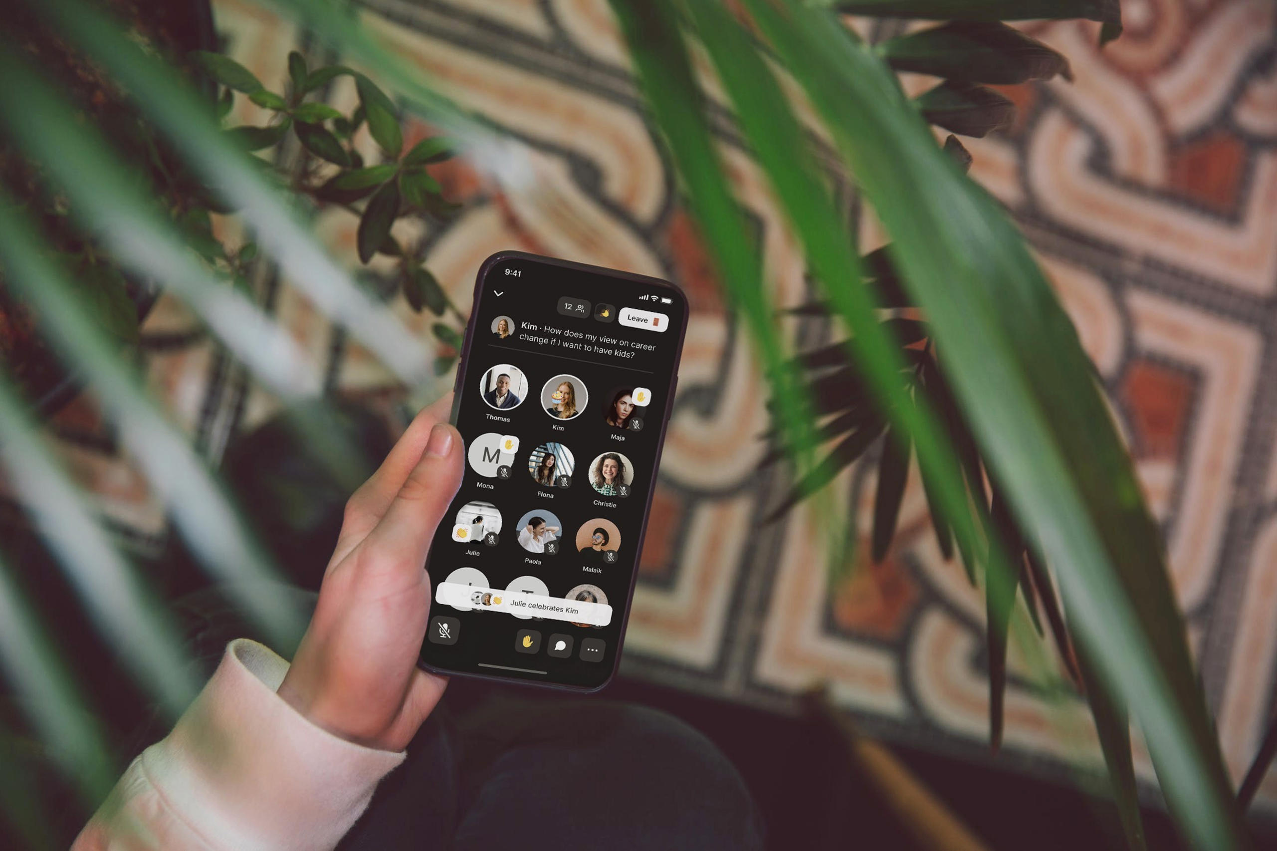 Person holding smartphone